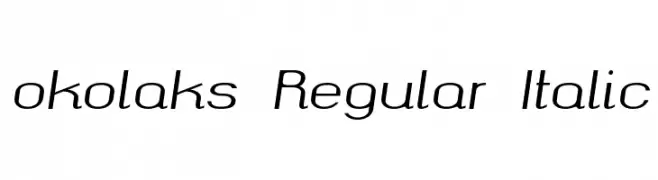okolaks Regular Italic  नि: शुल्क फ़ॉन्ट्स डाउनलोड