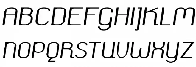 okolaks Regular Italic Schriftart Groß