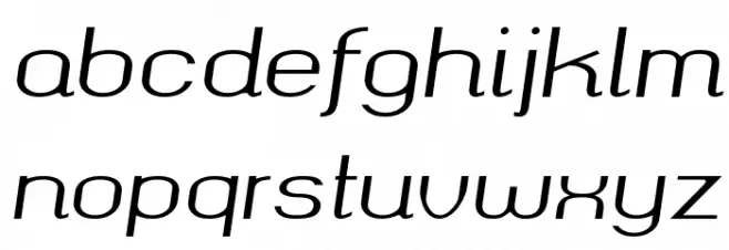 okolaks Regular Italic Caratteri MINUSCOLO