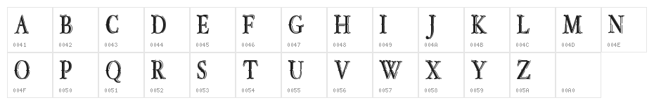 OLD BOB JUNIOR_demo Character Map