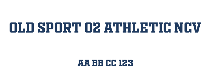 OLD SPORT 02 ATHLETIC NCV Font Preview