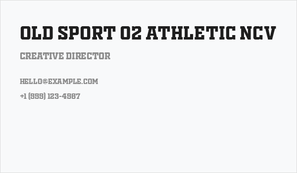 OLD SPORT 02 ATHLETIC NCV Business Card