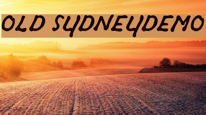 OLD SYDNEY_DEMO Font examples