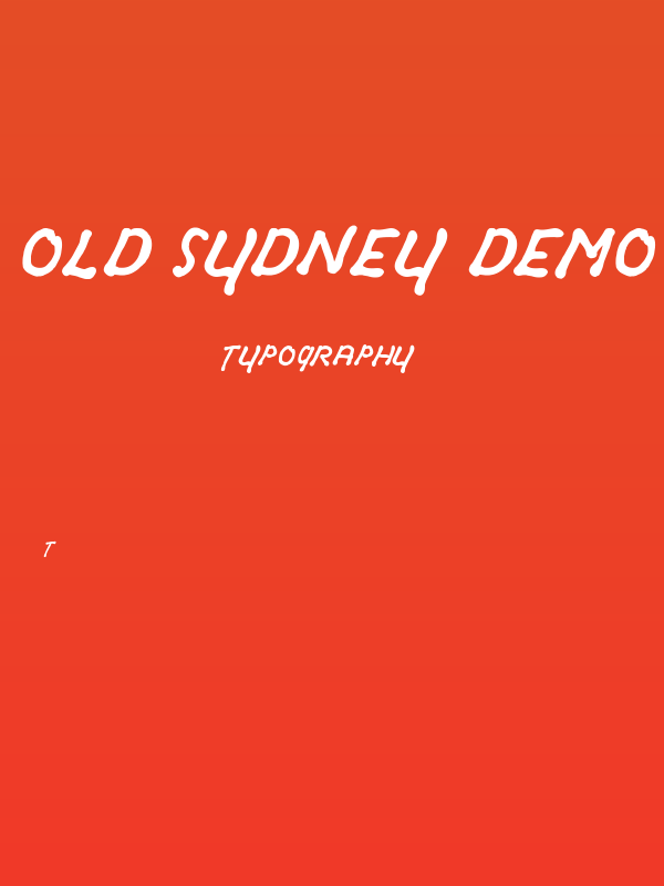 OLD SYDNEY_DEMO Poster