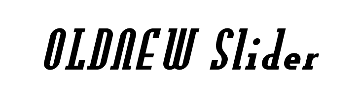 OLDNEW Slider  免费字体下载