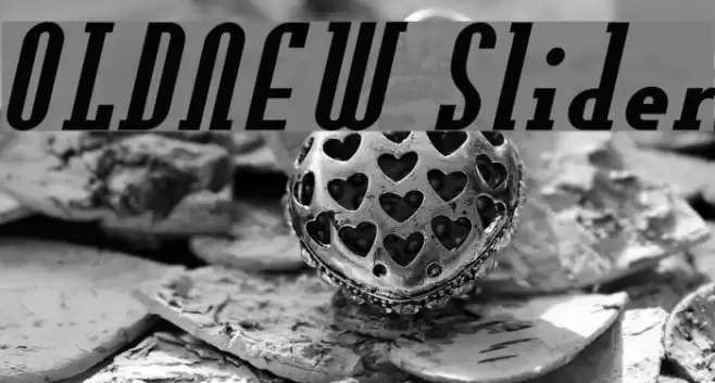 OLDNEW Slider Font examples