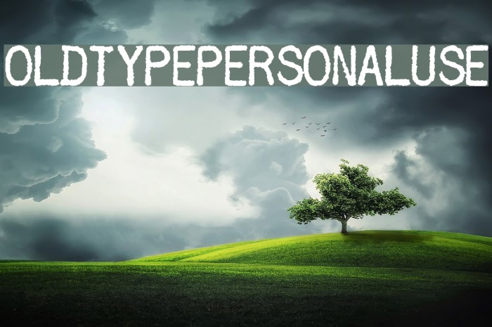 OLDTYPEPERSONALUSE Font examples