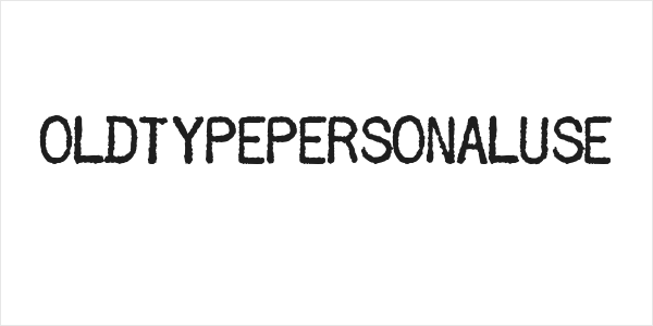 OLDTYPEPERSONALUSE Logo