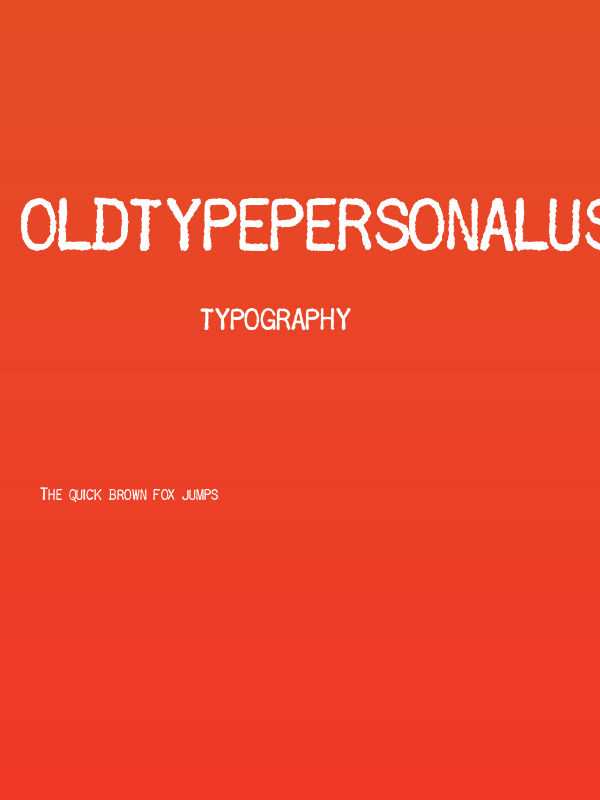 OLDTYPEPERSONALUSE Poster