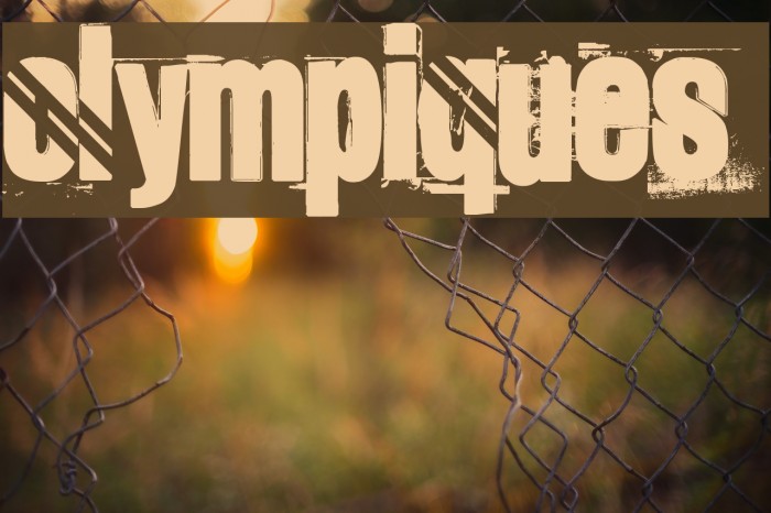 OLYMPIQUES Font examples