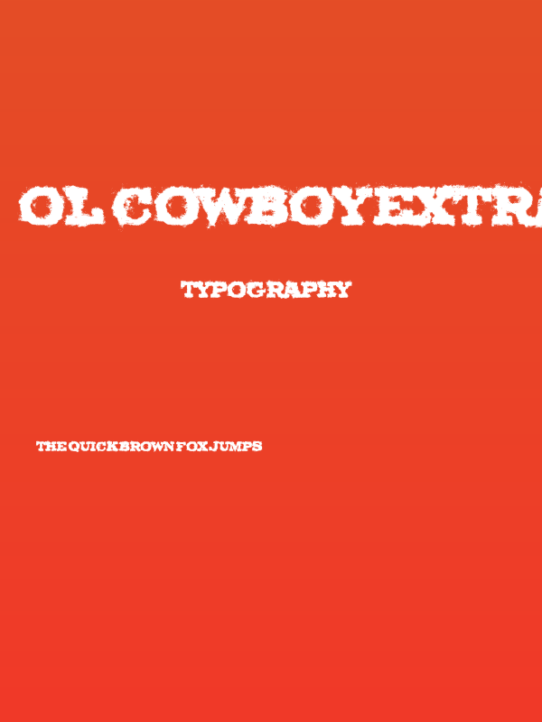 Ol Cowboy ExtraBold DEMO Poster