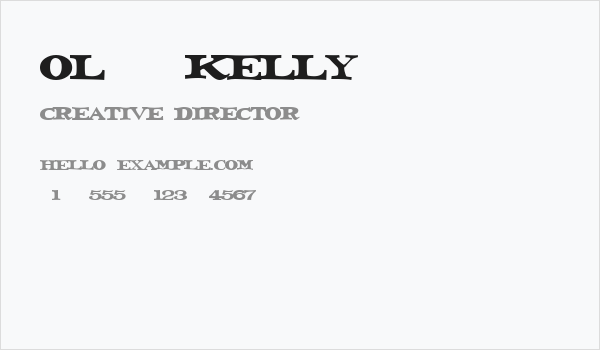 Ol' Kelly Business Card