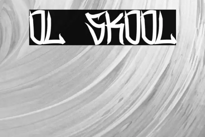 Ol Skool Font examples