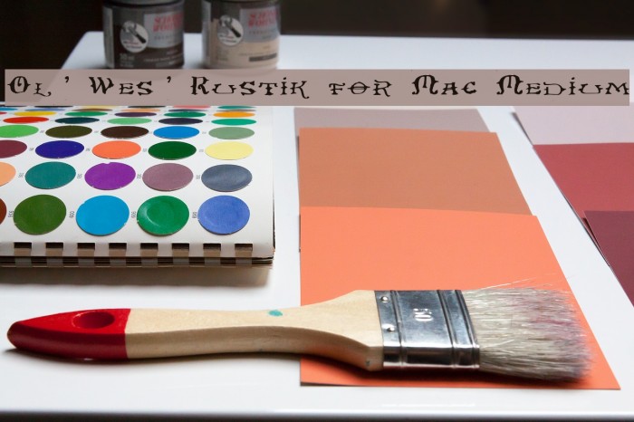 Ol' Wes' Rustik for Mac Medium Font examples