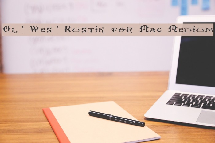 Ol' Wes' Rustik for Mac Medium Font examples