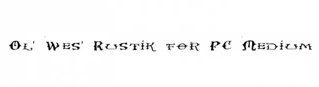 Ol' Wes' Rustik for PC Medium  Frei Schriftart Herunterladen