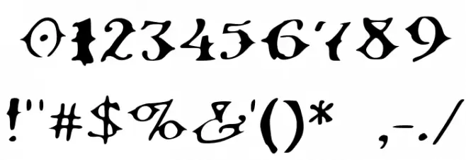 Ol' Wes' Rustik for PC Medium Font OTHER CHARS