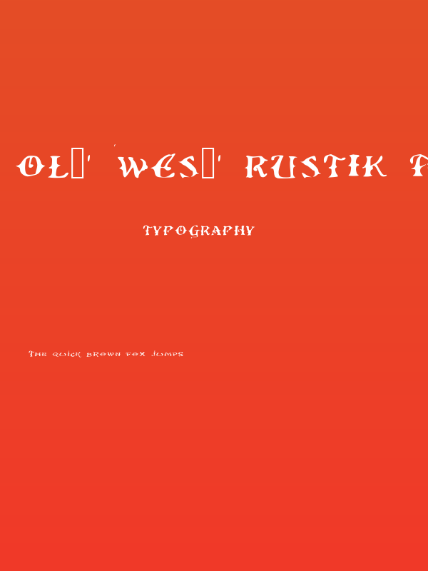 Ol' Wes' Rustik for PC Medium Poster