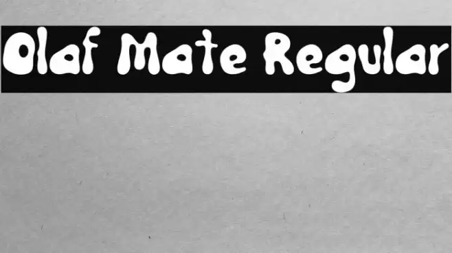 Olaf Mate Regular Font examples