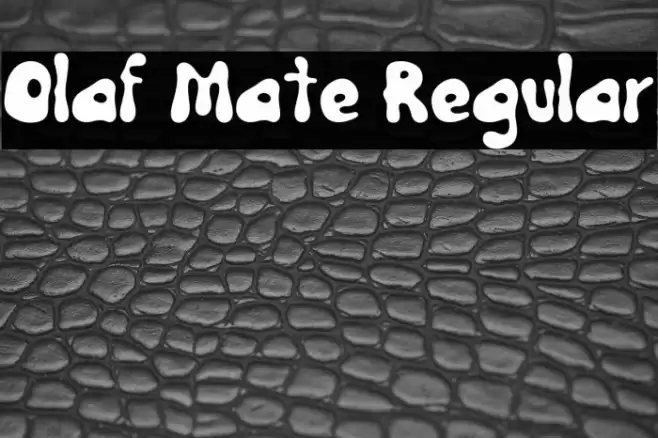 Olaf Mate Regular Font examples