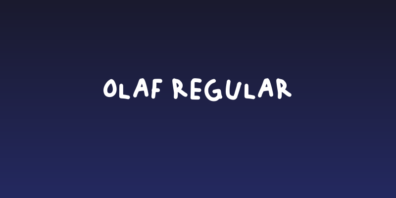 Olaf Regular Social Header