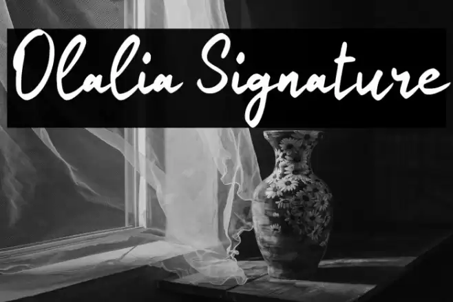 Olalia Signature Schriftart examples