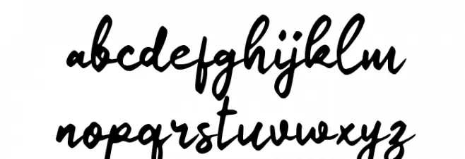 Olalia Signature Schriftart Kleinbuchstaben