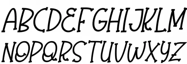 Olaugh Bold Italic 字体 大写