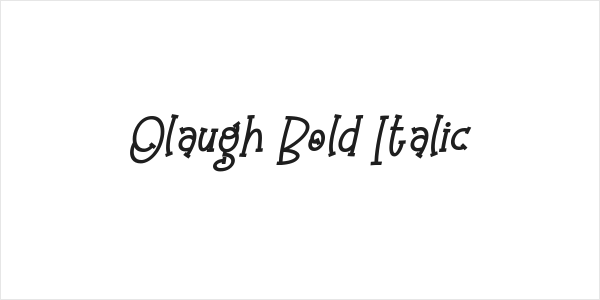 Olaugh Bold Italic Logo