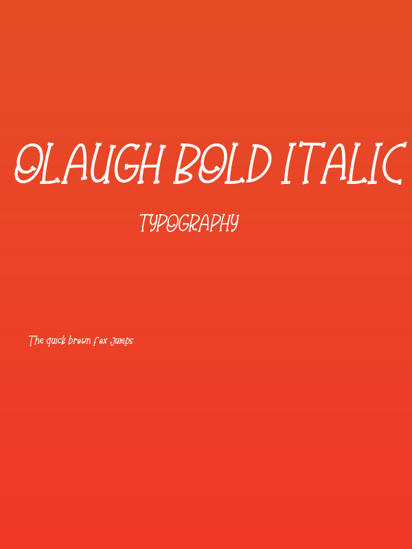 Olaugh Bold Italic Poster