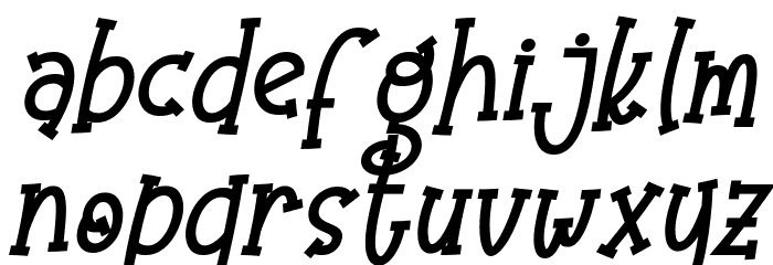 Olaugh Bold Italic Font LOWERCASE