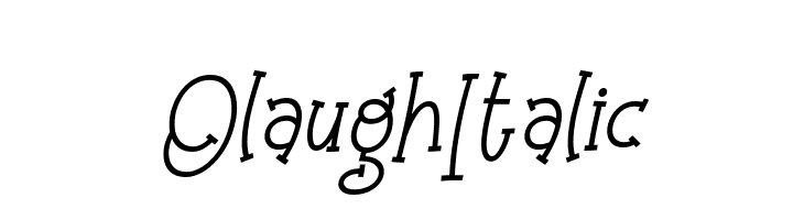 Olaugh Italic  Скачать бесплатные шрифты