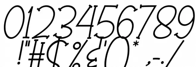 Olaugh Italic Font OTHER CHARS