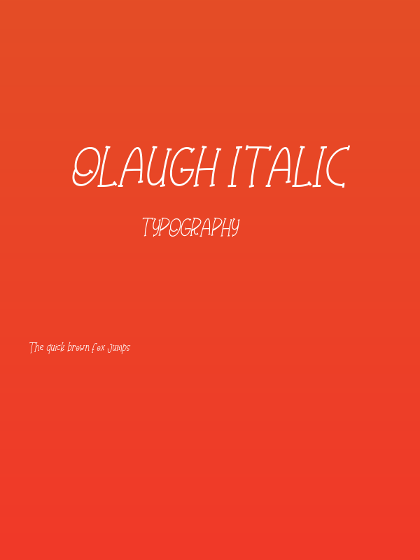 Olaugh Italic Poster
