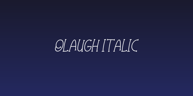 Olaugh Italic Social Header