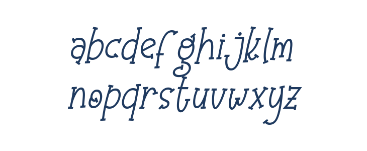 Olaugh Italic Lowercase