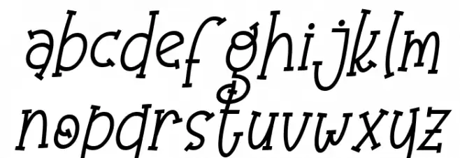 Olaugh Italic Caratteri MINUSCOLO