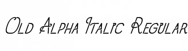 Old Alpha Italic Regular  Скачать бесплатные шрифты