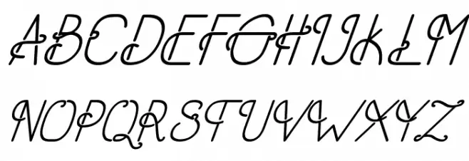 Old Alpha Italic Regular Schriftart Groß