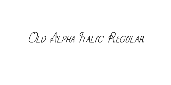 Old Alpha Italic Regular Logo