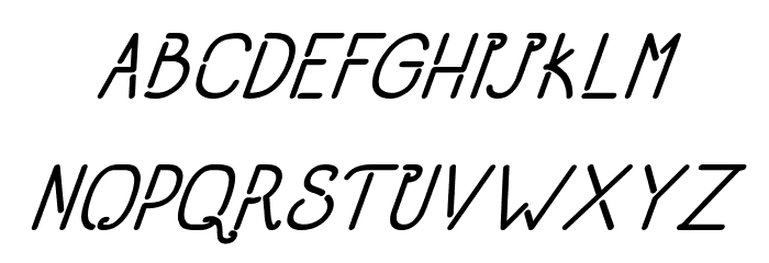 Old Alpha Italic Regular Font LOWERCASE