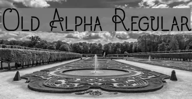 Old Alpha Regular Font examples