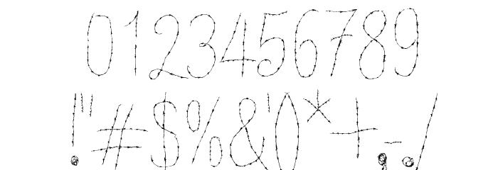 Old Barbwire Font OTHER CHARS