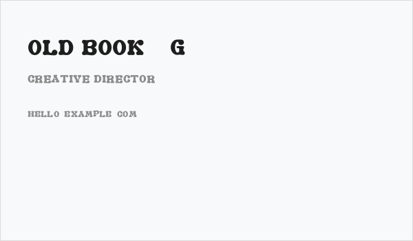 Old Book__G Business Card