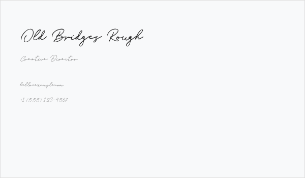 Old Bridges Rough Business Card