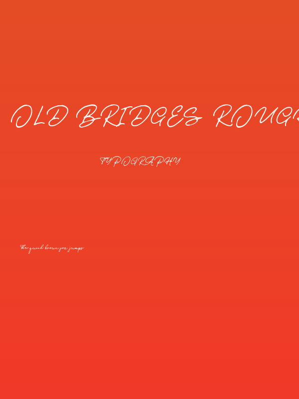 Old Bridges Rough Poster