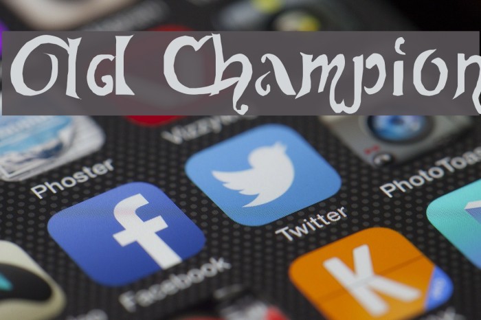 Old Champion Font examples