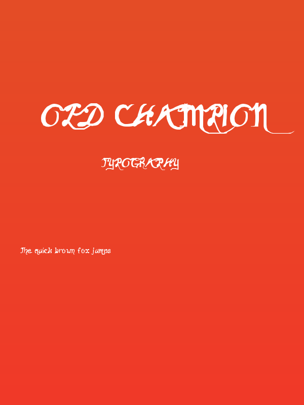 Old Champion Poster