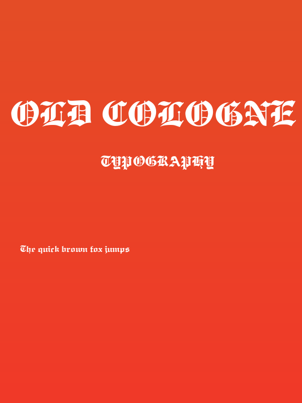 Old Cologne Regular Poster