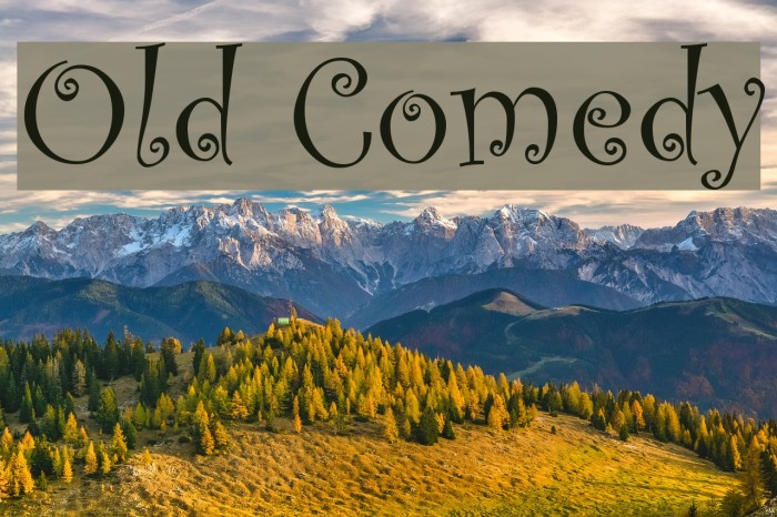 Old Comedy Font examples